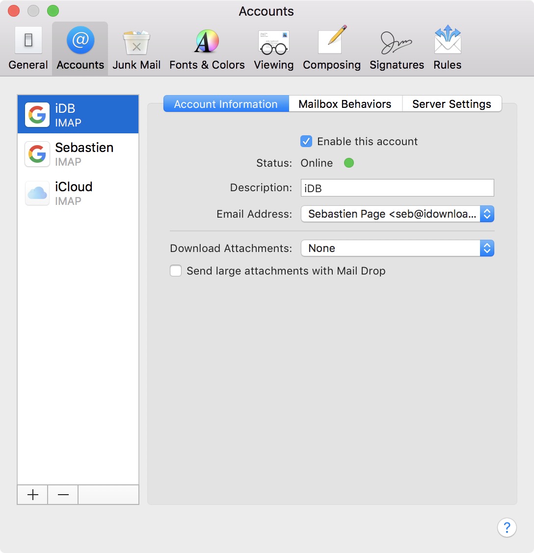 Gmail Continually Loading Mac Mail.app